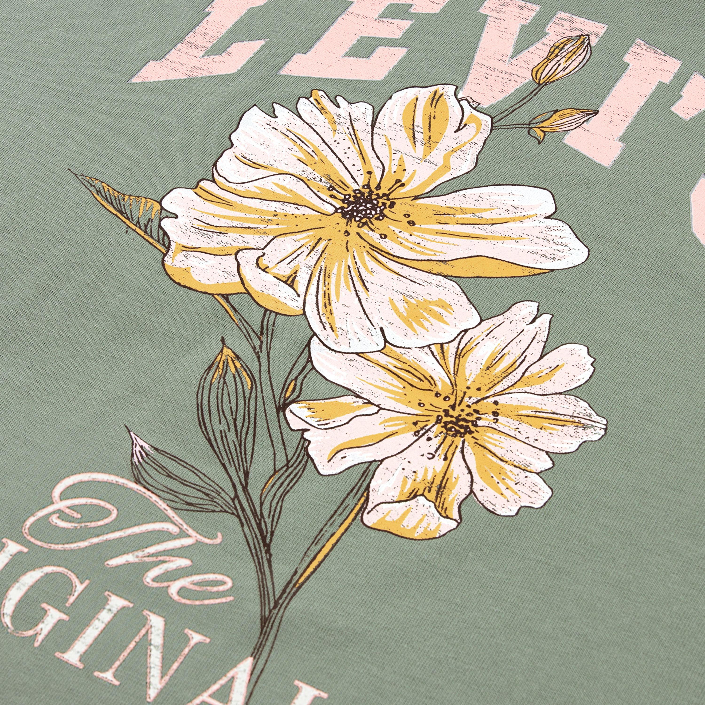 Flower Market Oversized Tee Toddler Girls 2T-4T 3