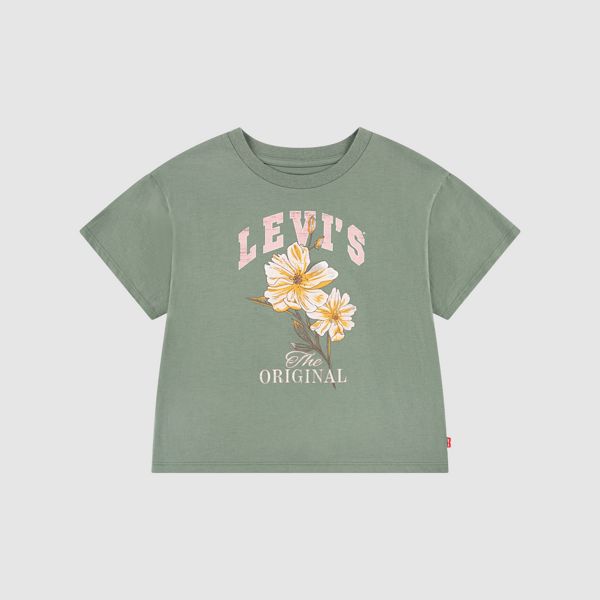 Flower Market Oversized Tee Toddler Girls 2T-4T — Sea Spray - Green