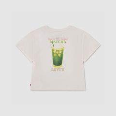 Matcha Oversized Tee Little Girls 4-6X — Egret - White 1