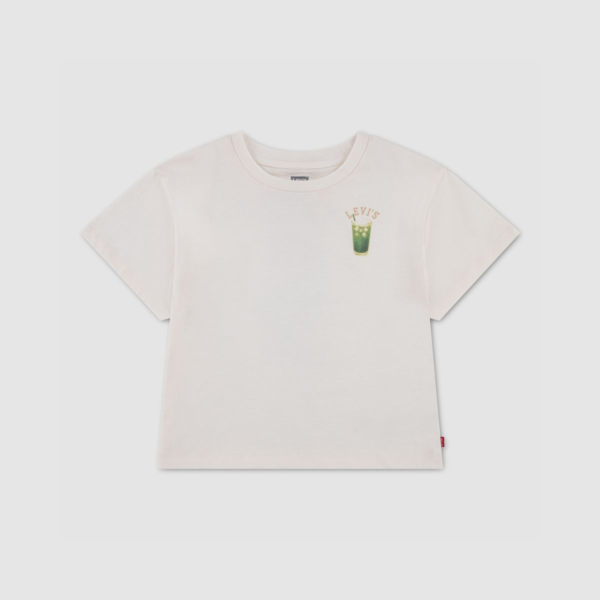 Matcha Oversized Tee Little Girls 4-6X — Egret - White