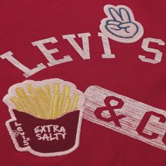 Patches Oversized Tee Little Girls 4-6X — Deep Claret - Red 3