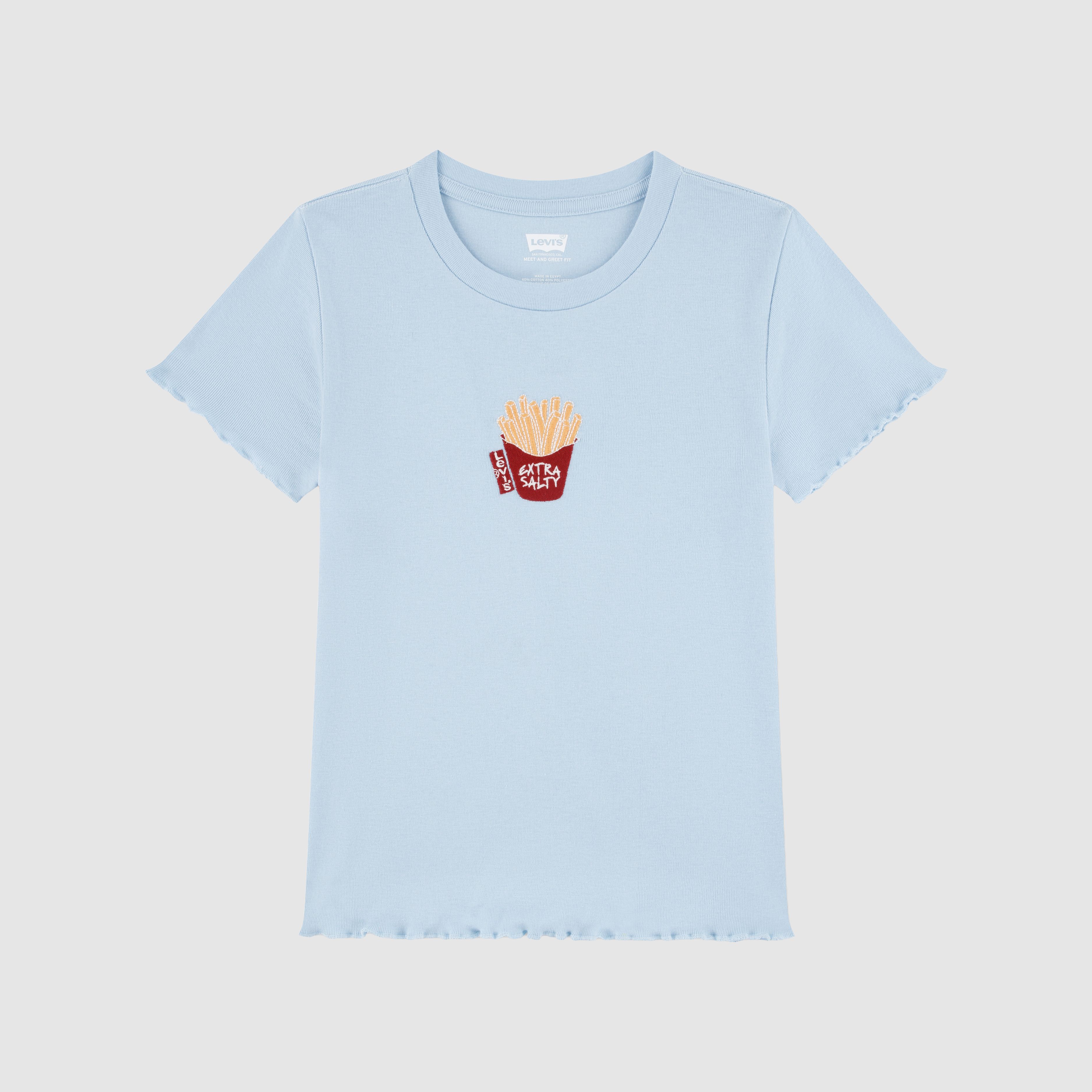 Fries Rib Knit Baby Top Little Girls 4-6X 9