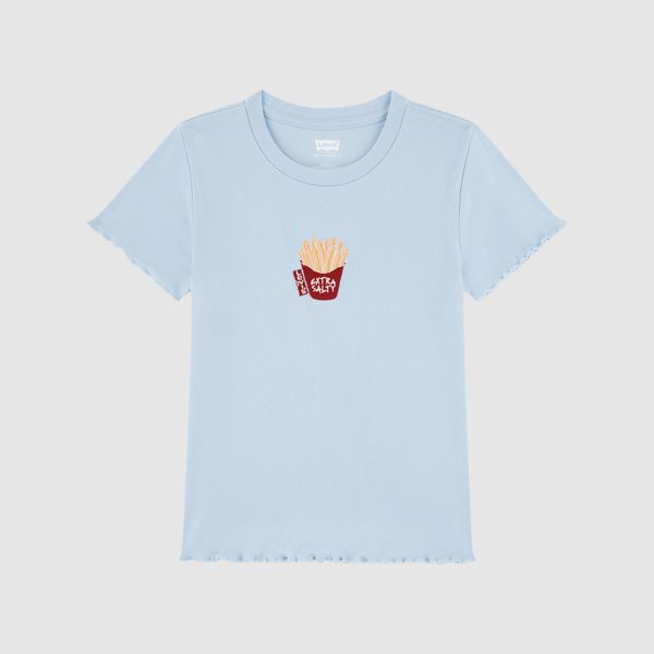 Fries Rib Knit Baby Top Little Girls 4-6X — Angel Falls - Blue