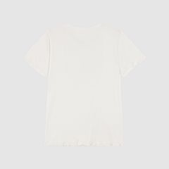 Fries Rib Knit Baby Top Little Girls 4-6X — Egret - White 2