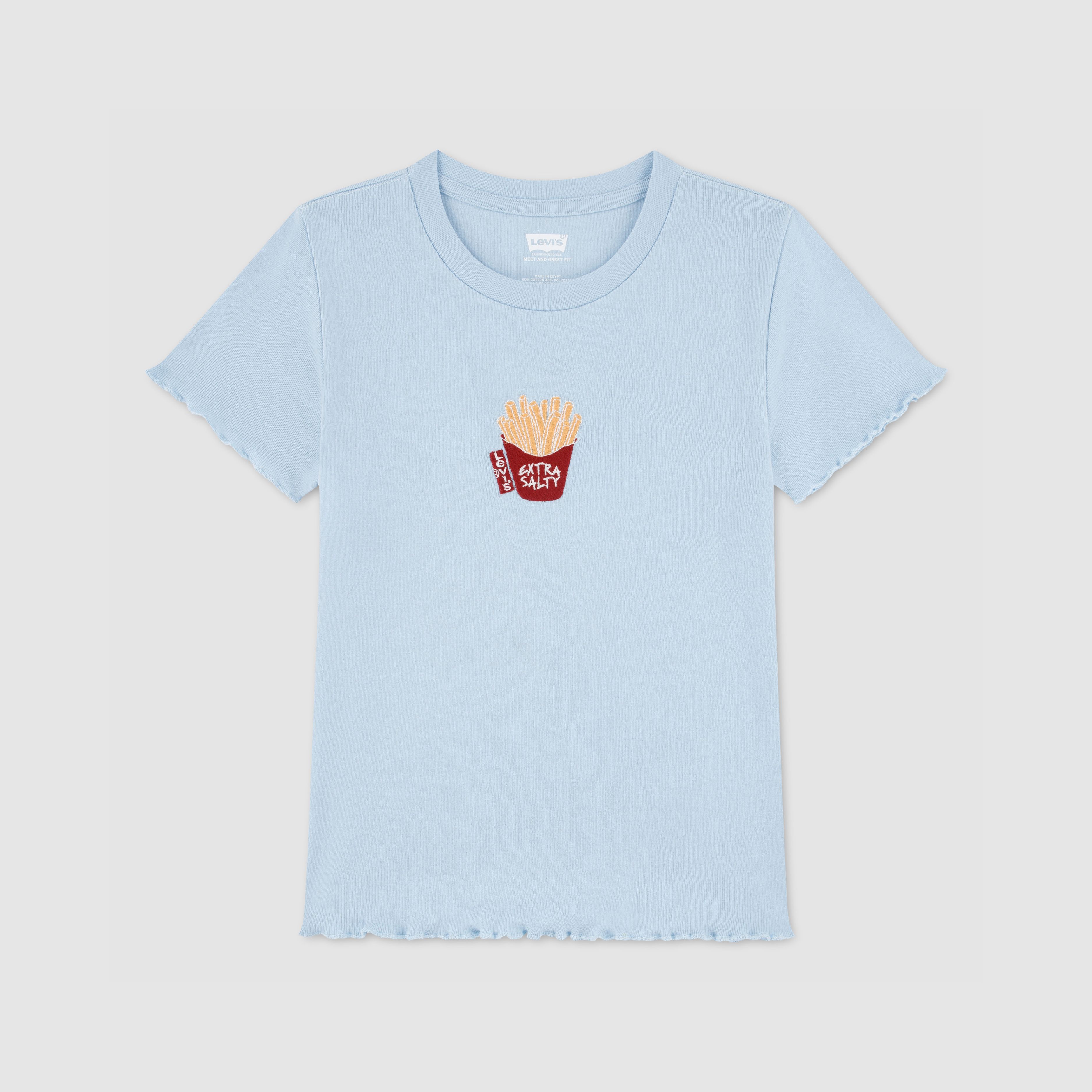 Fries Rib Knit Baby Top Big Girls 7-16 1