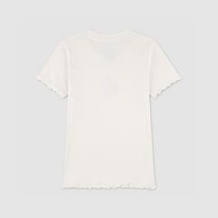 Fries Rib Knit Baby Top Big Girls 7-16 — Egret - White 2