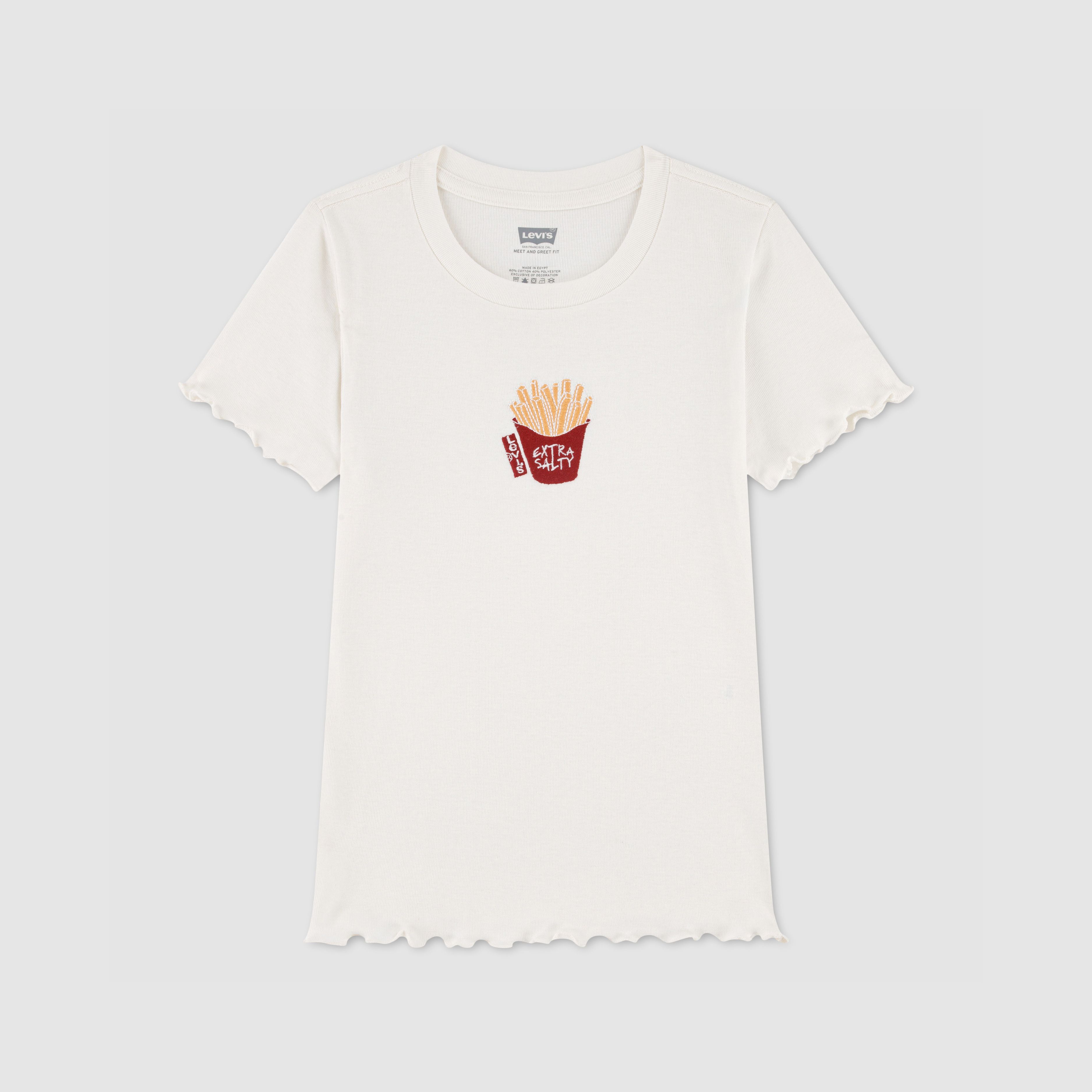 Fries Rib Knit Baby Top Big Girls 7-16 1
