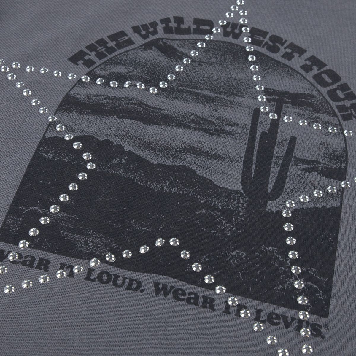 Wild West Tee Little Girls 4-6X — Magnet - Charcoal