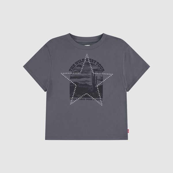Wild West Tee Little Girls 4-6X — Magnet - Charcoal