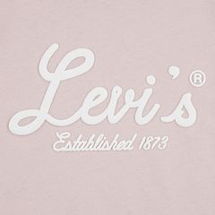 Levis Script Logo Tee Little Girls 4-6X — Lotus - Pink 3