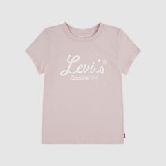 Levis Script Logo Tee Little Girls 4-6X — Lotus - Pink 1