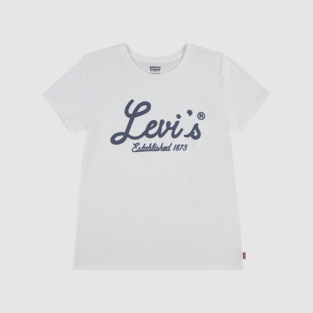 Script Logo Tee Big Girls 7-16 — Bright White - White