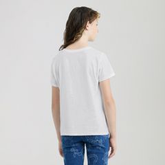 Script Logo Tee Big Girls 7-16 — Bright White - White 3