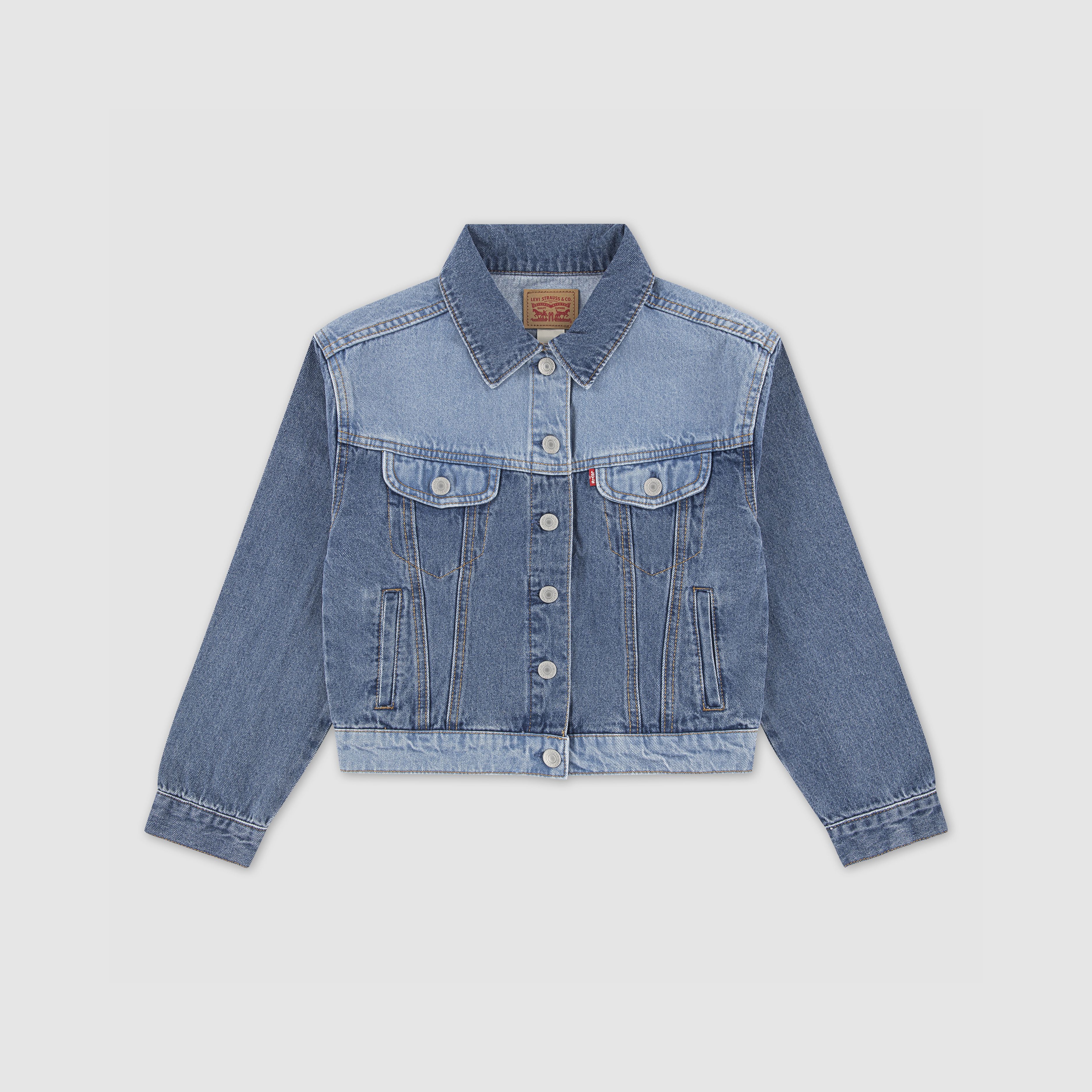 90'S Shrunked Blocked Trucker Big Girls S-XL 1