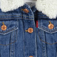 Sherpa Trucker Jacket Little Girls 4-6X — Bristol - Dark Wash 5