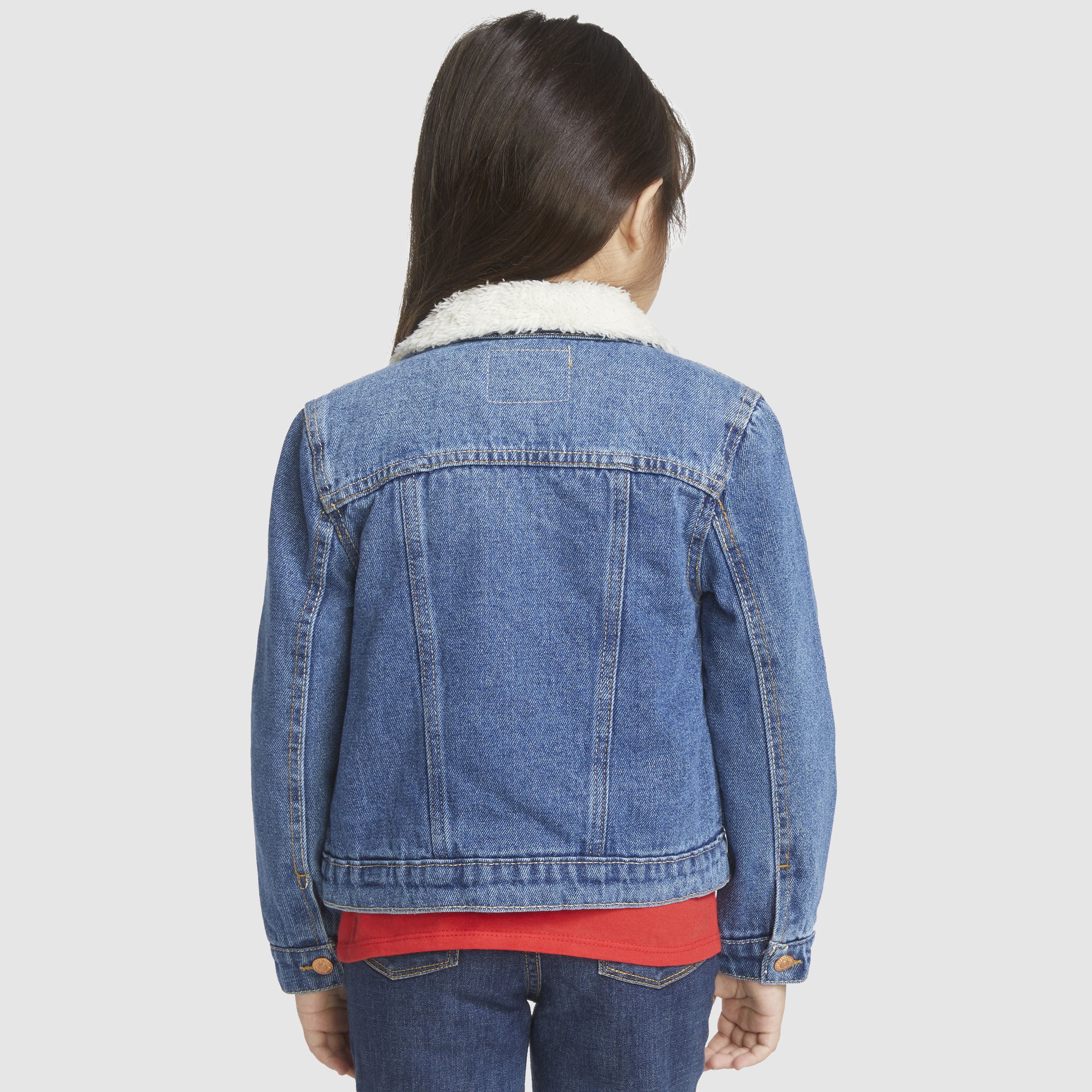 Sherpa Trucker Jacket Little Girls 4-6X 2