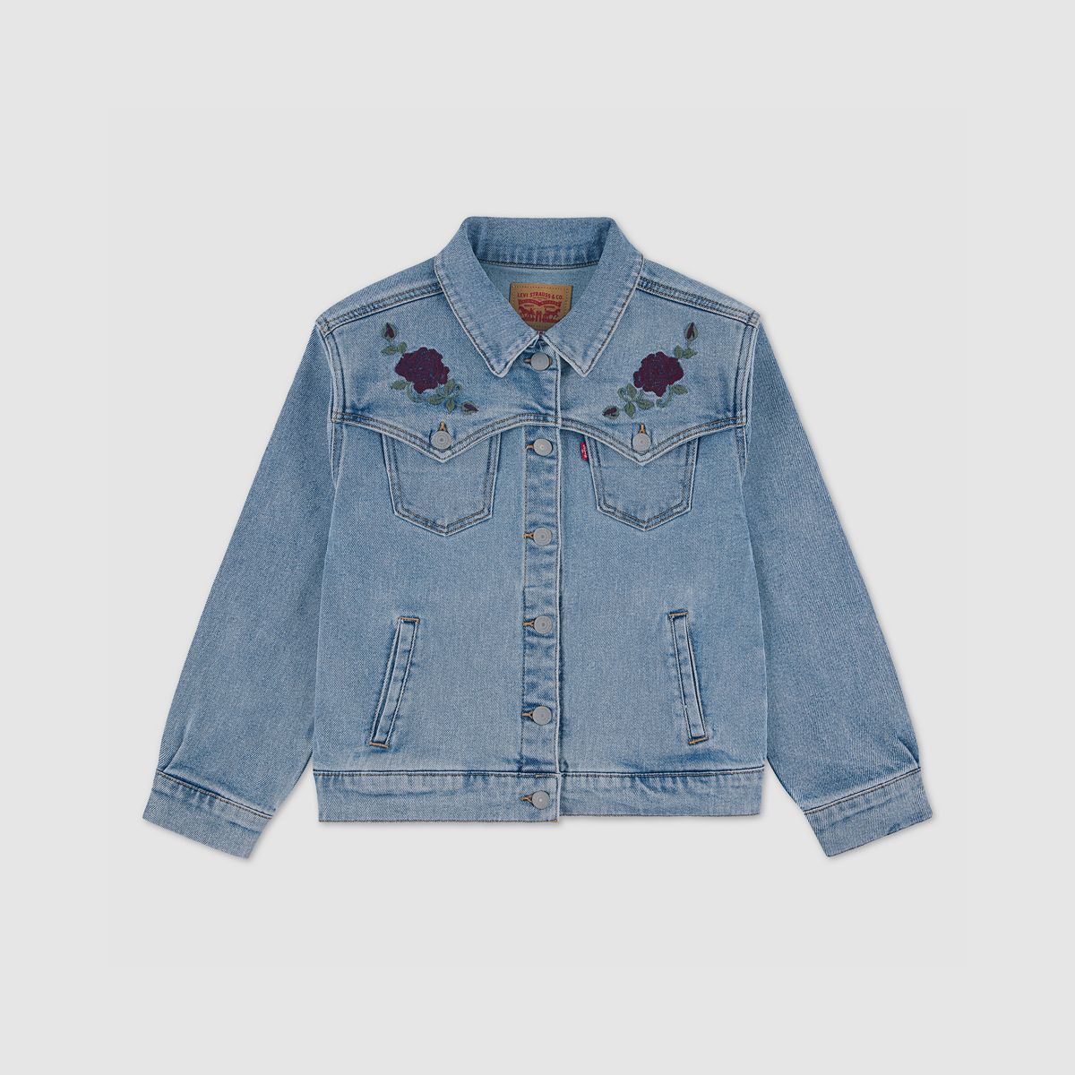 Oversized Western Trucker Big Girls 7-16 — This and That - Blue
