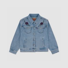 Oversized Western Trucker Big Girls 7-16 — This and That - Blue 4