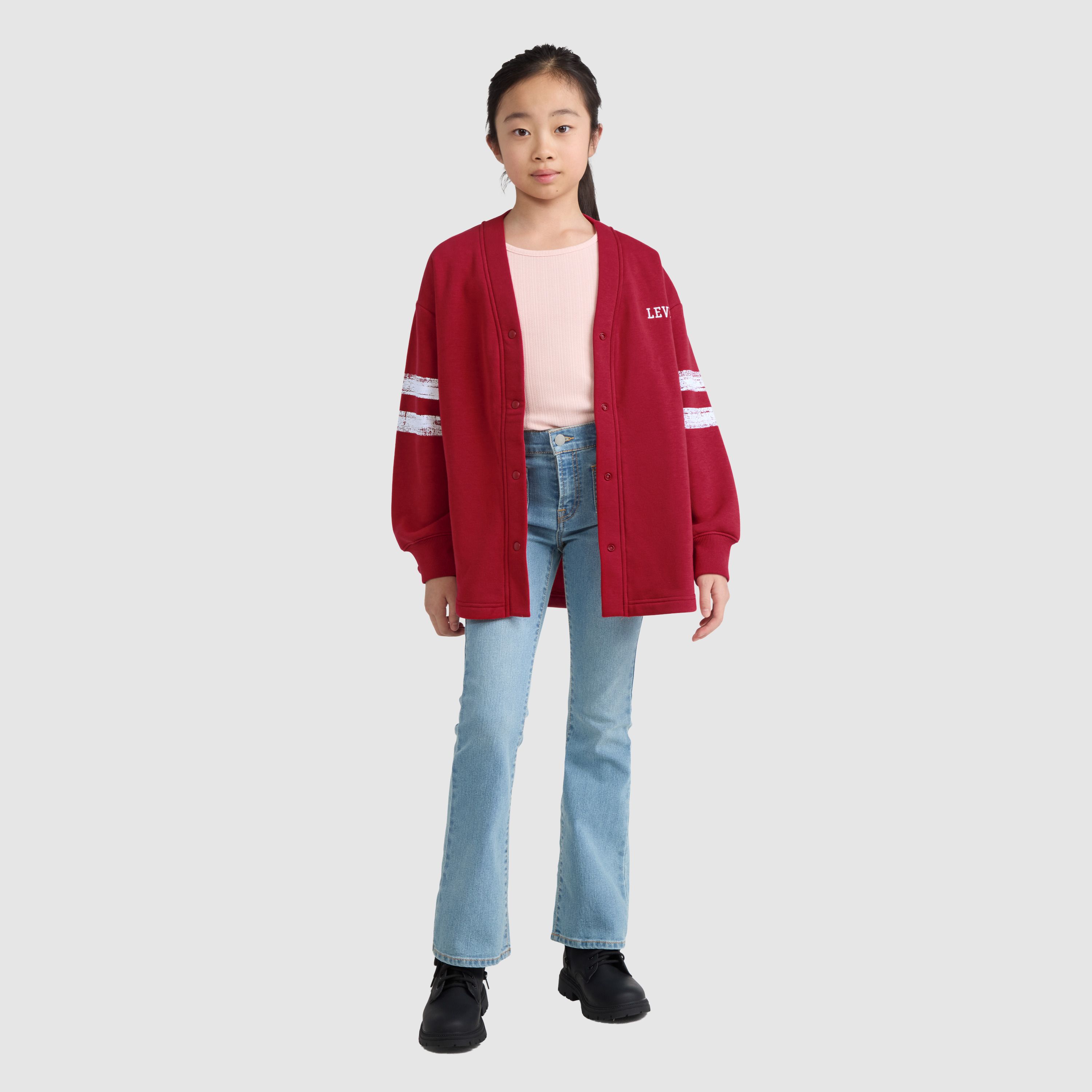 Varsity Fleece Cardigan Big Girls 7-16 1