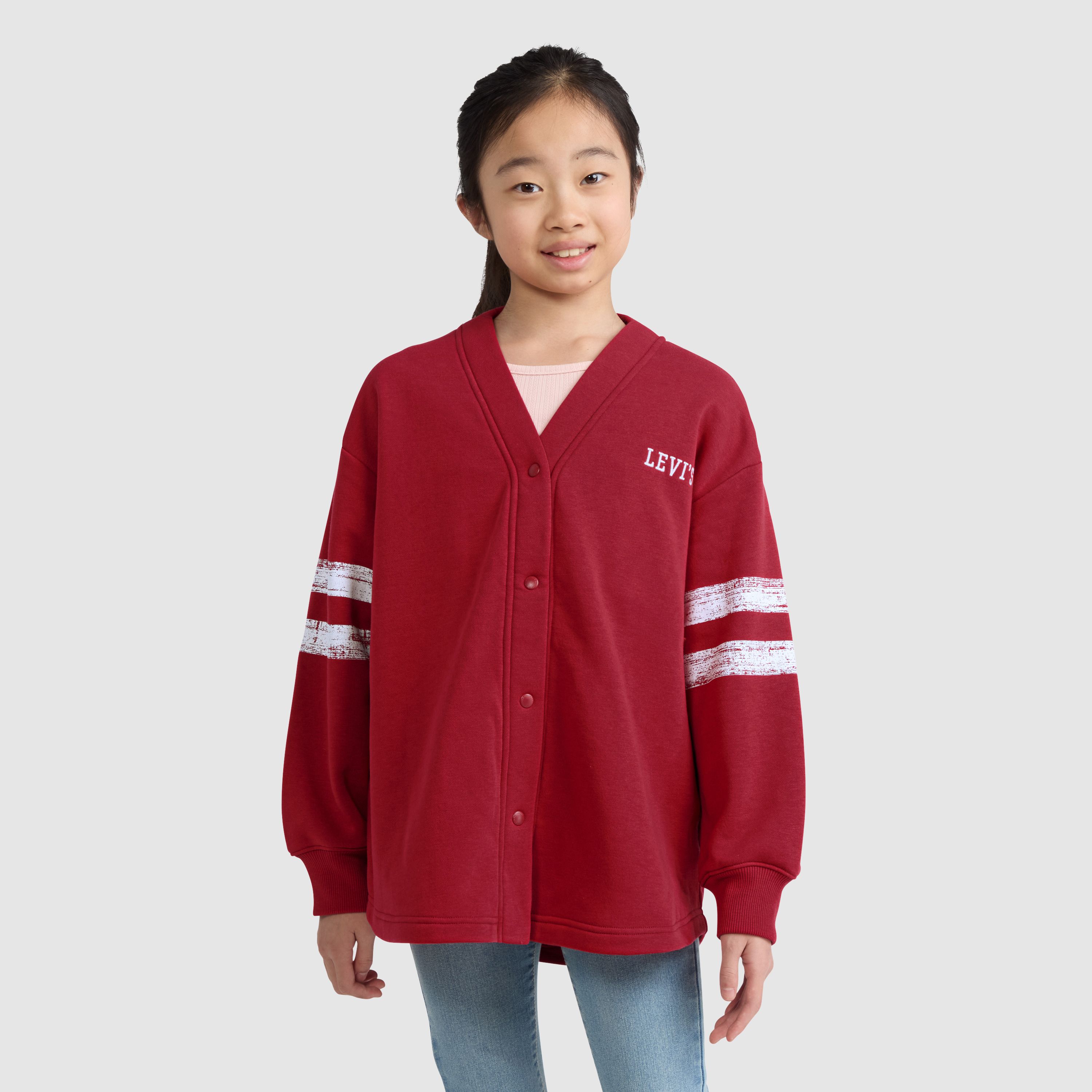 Varsity Fleece Cardigan Big Girls 7-16 11