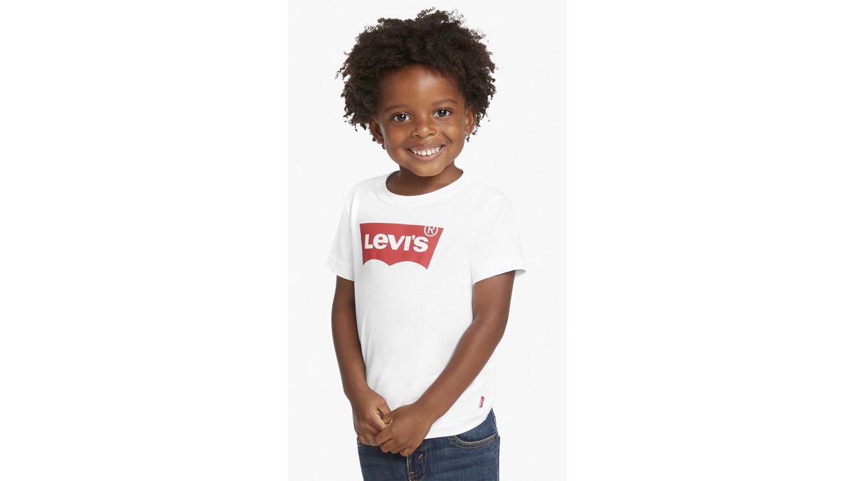Batwing Tee Toddler 2T-4T — White