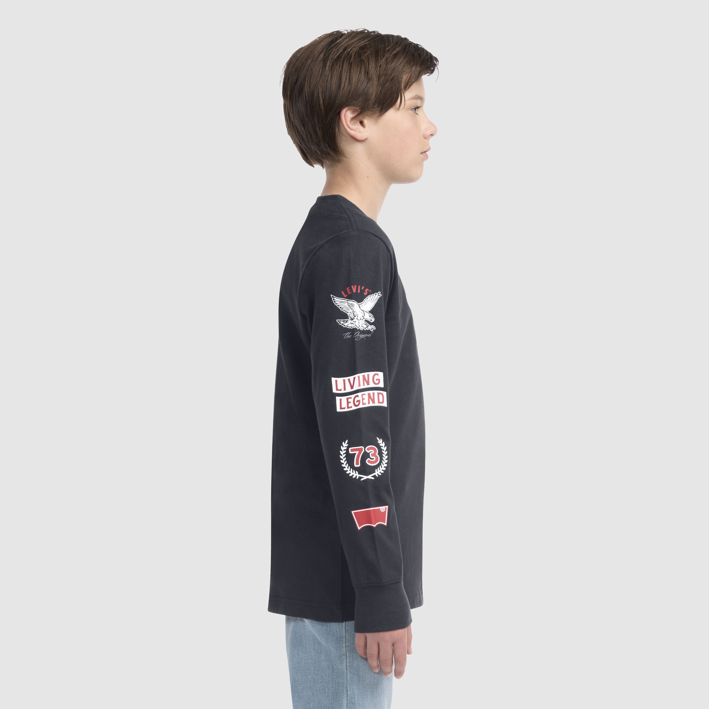 Racing Stripes Long Sleeve Tee Big Boys 8-20 3