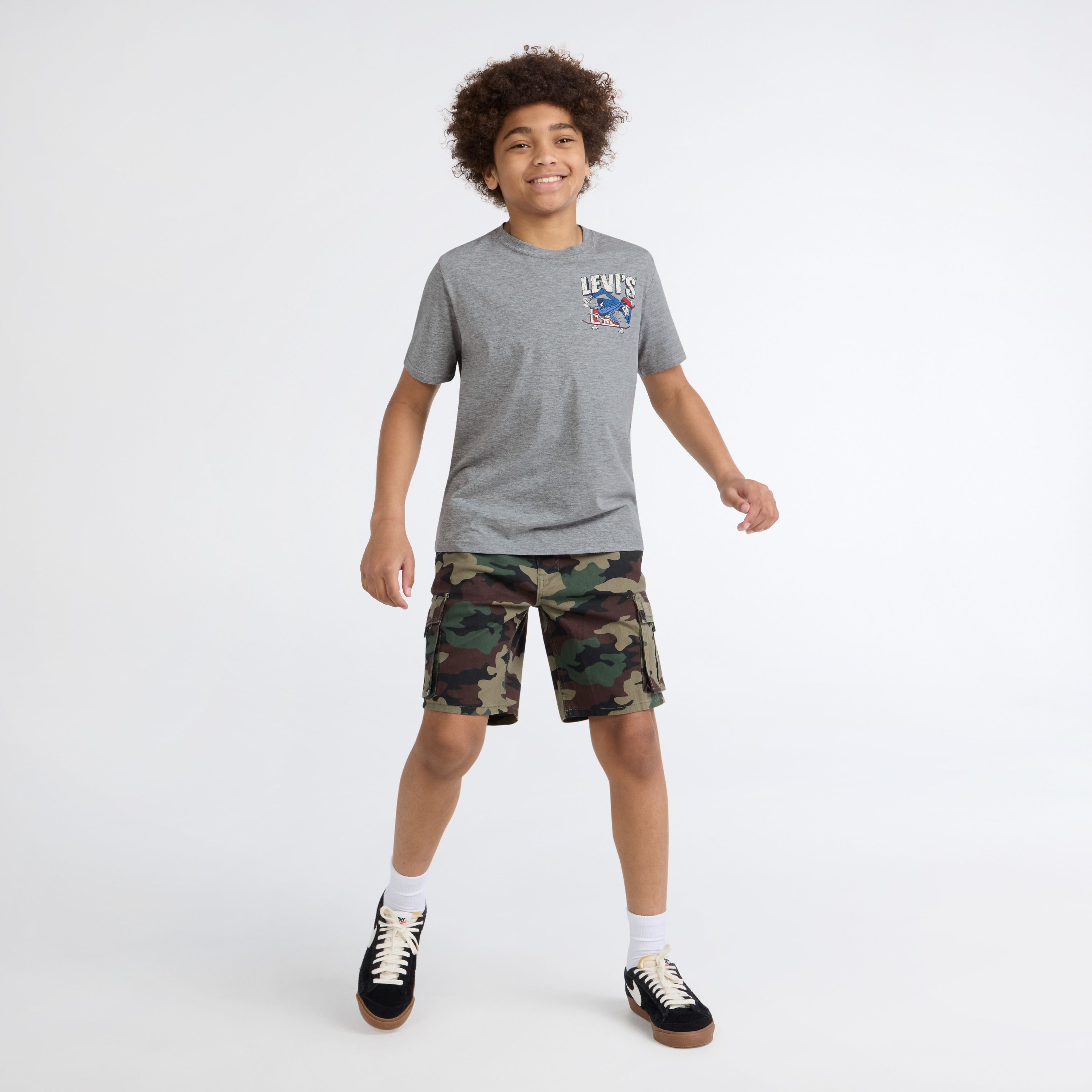 Skateboarding Skeleton Tee Big Boys 8-20 3