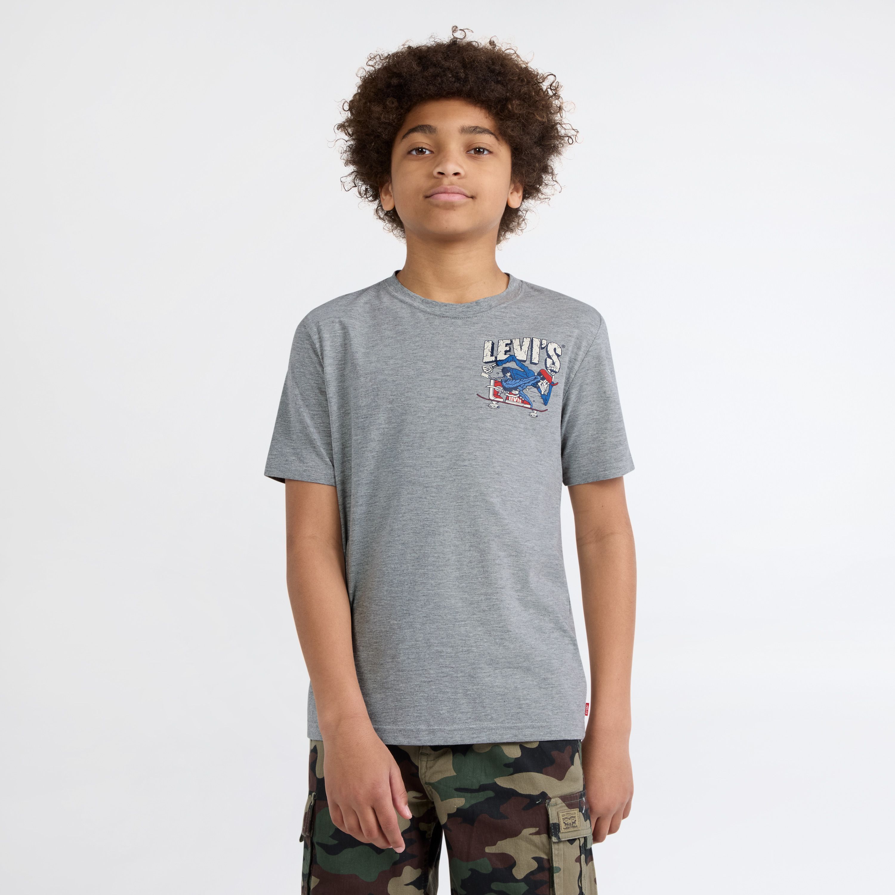 Skateboarding Skeleton Tee Big Boys 8-20 1