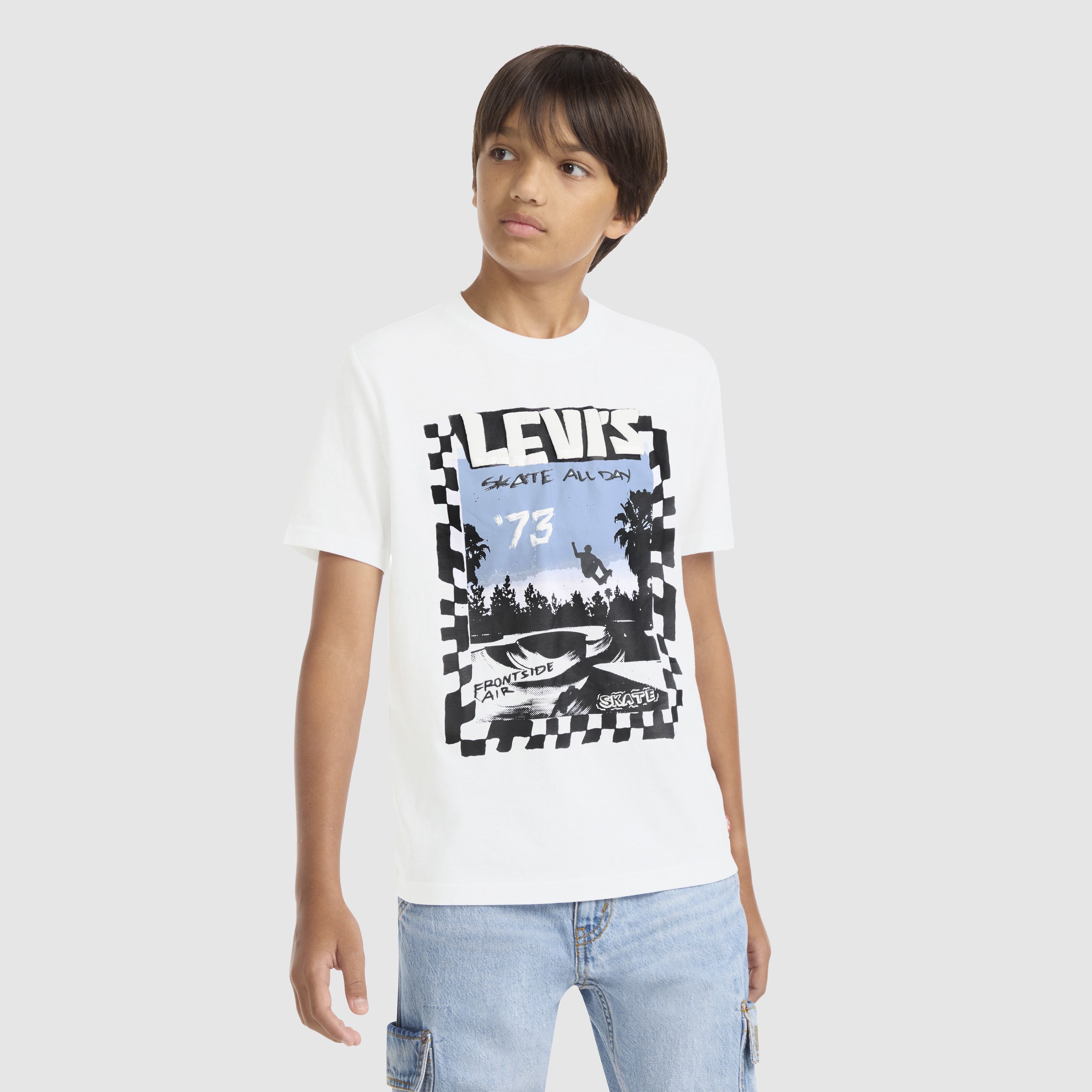 Short Sleeve Catching Air Graphic Tee Big Boys 8-20 2