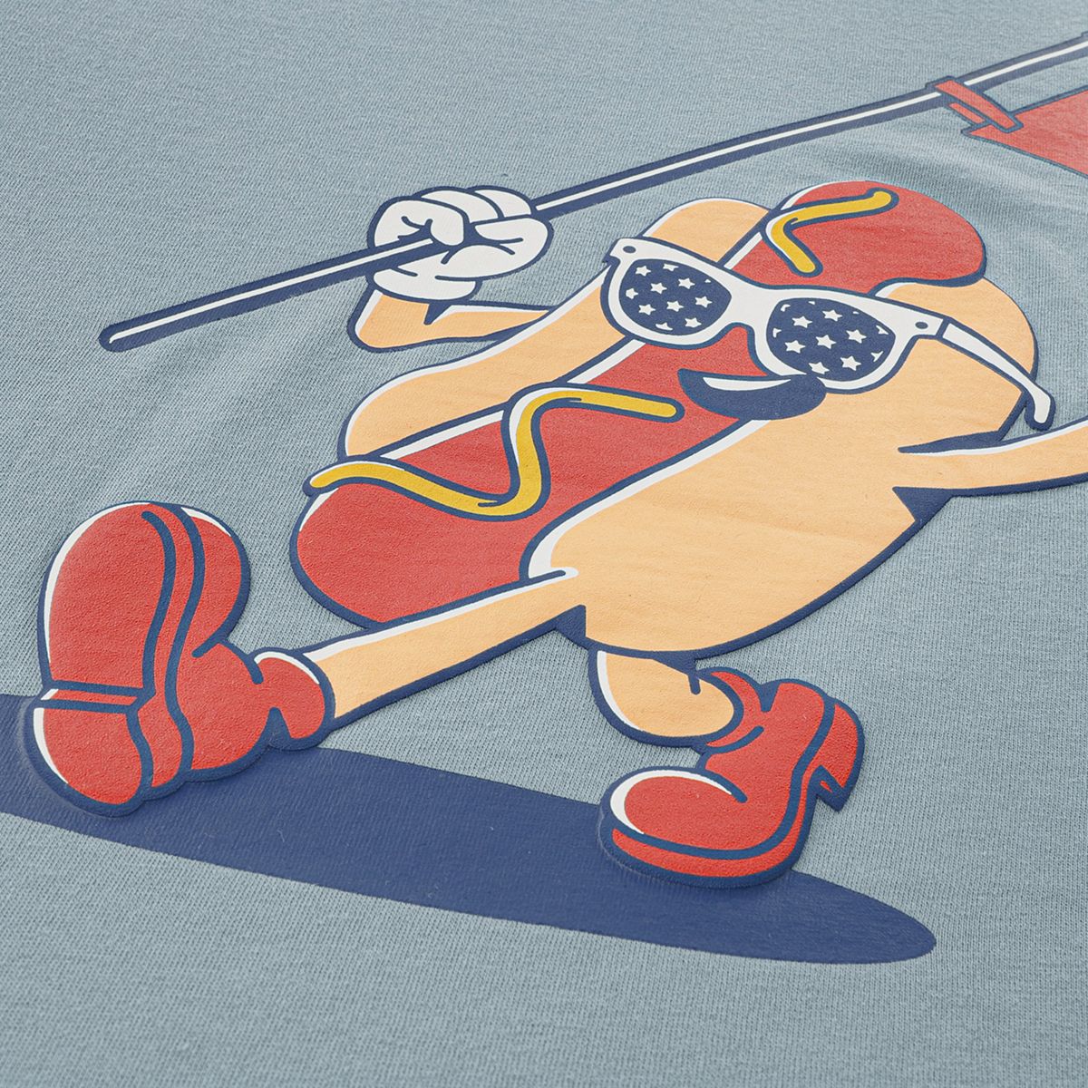 Short Sleeve Parading Hot Dog Graphic Tee Big Boys 8-20 — Lead - Grey