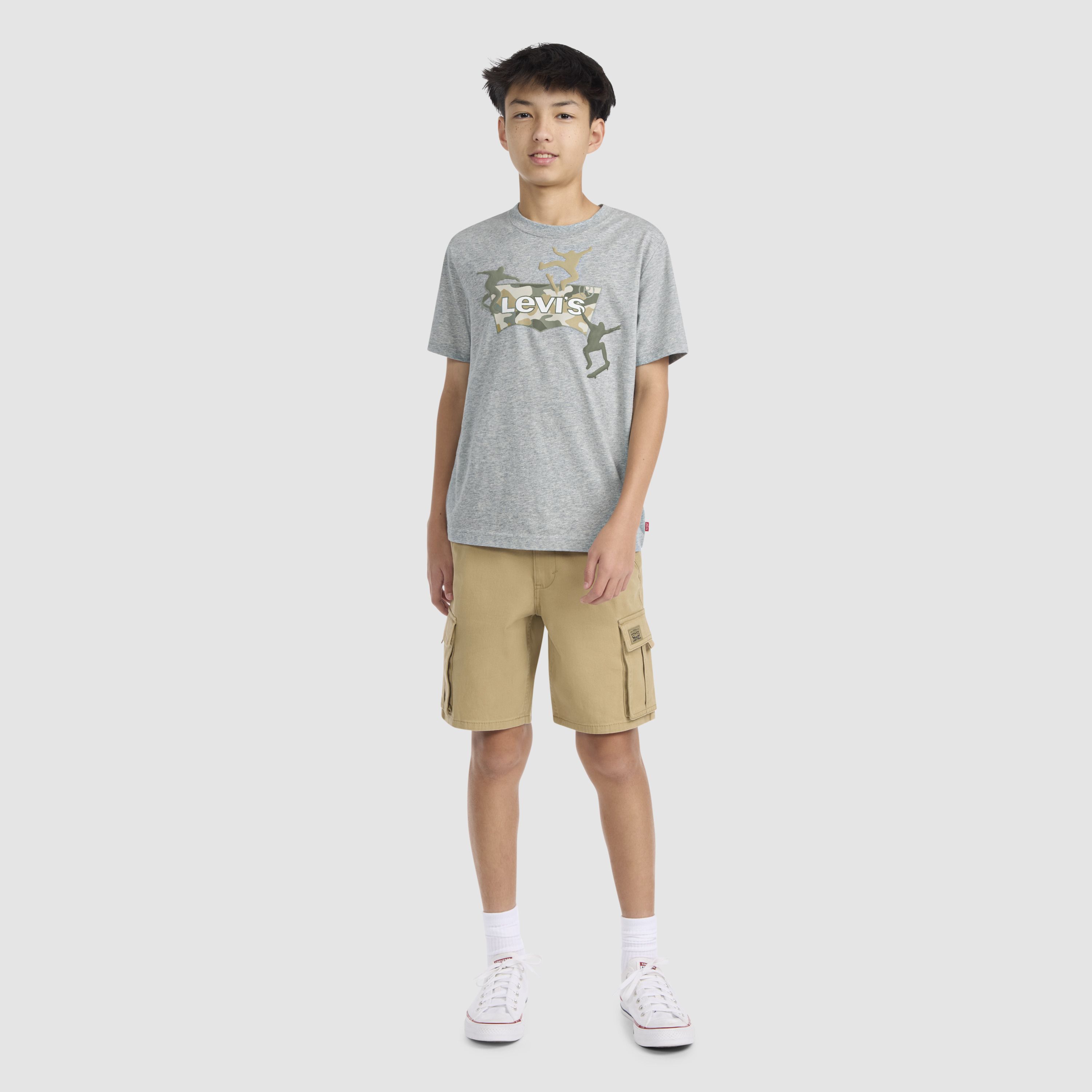 Short Sleeve Skate Camo Batwing Graphic Tee Big Boys 8-20 3
