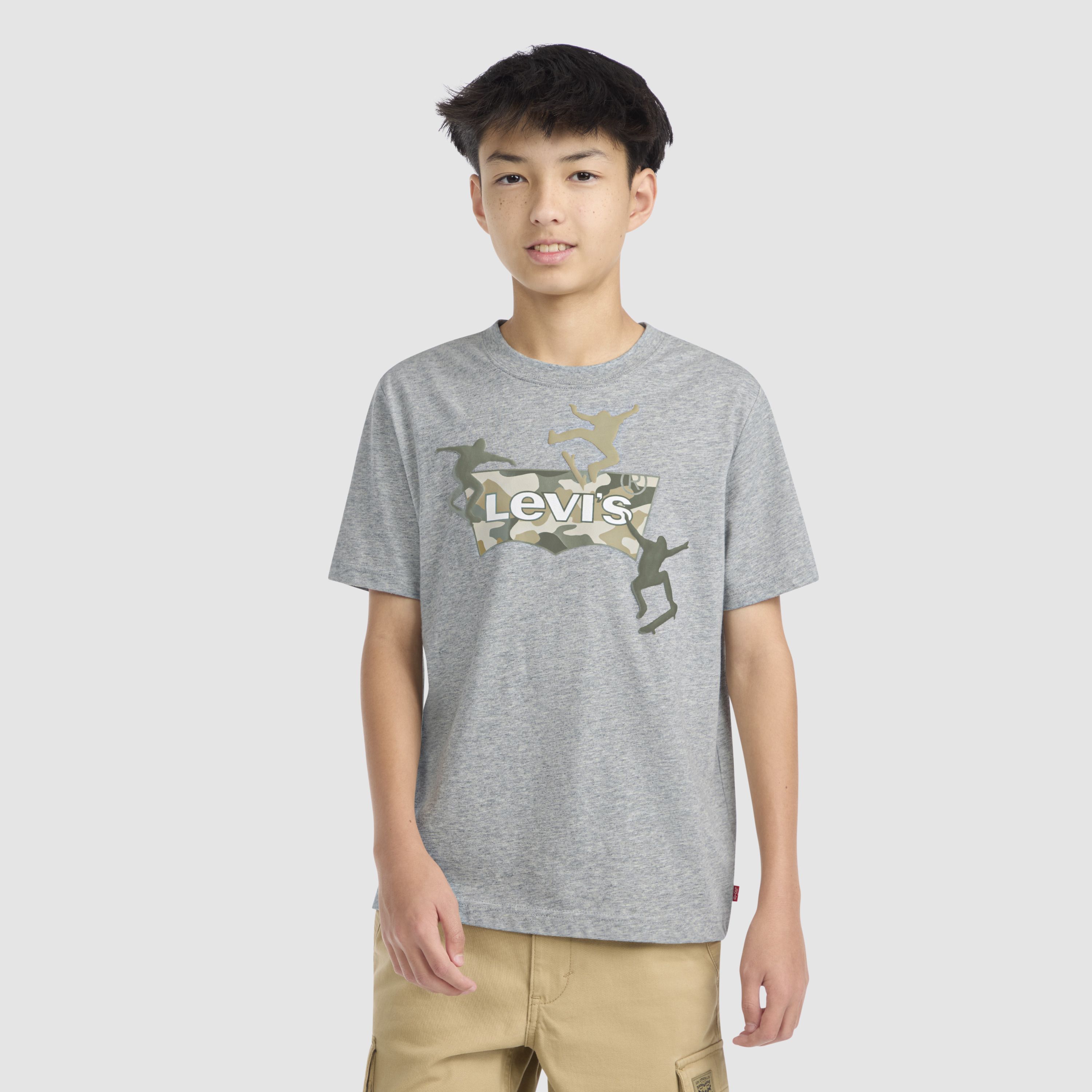 Short Sleeve Skate Camo Batwing Graphic Tee Big Boys 8-20 1