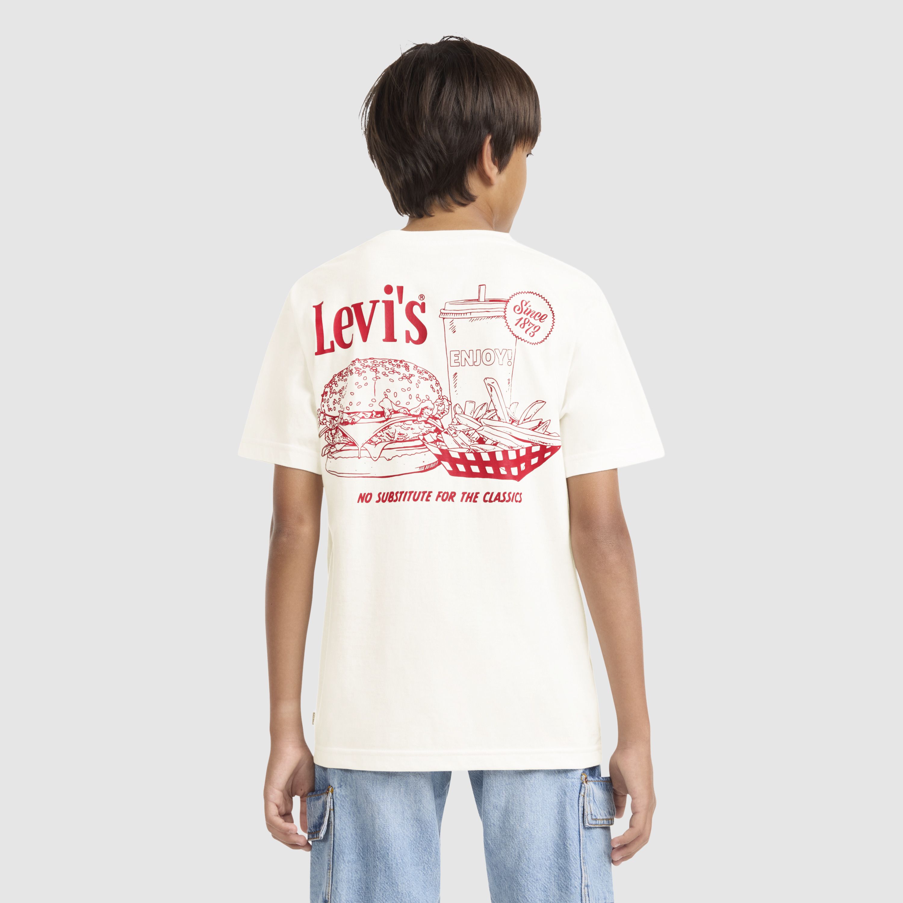 Short Sleeve Burger and Fries Graphic Tee Big Boys 8-20 3