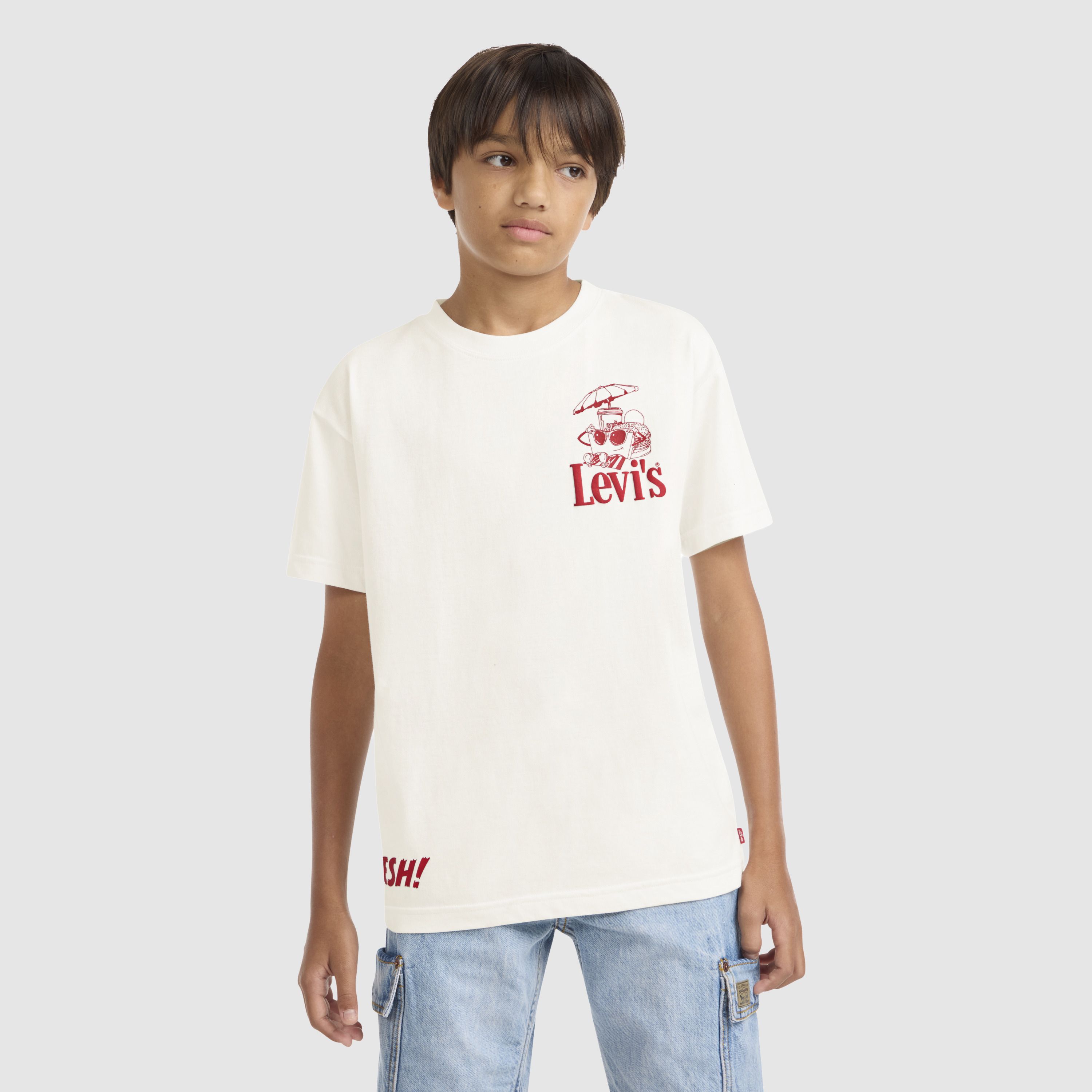 Short Sleeve Burger and Fries Graphic Tee Big Boys 8-20 2