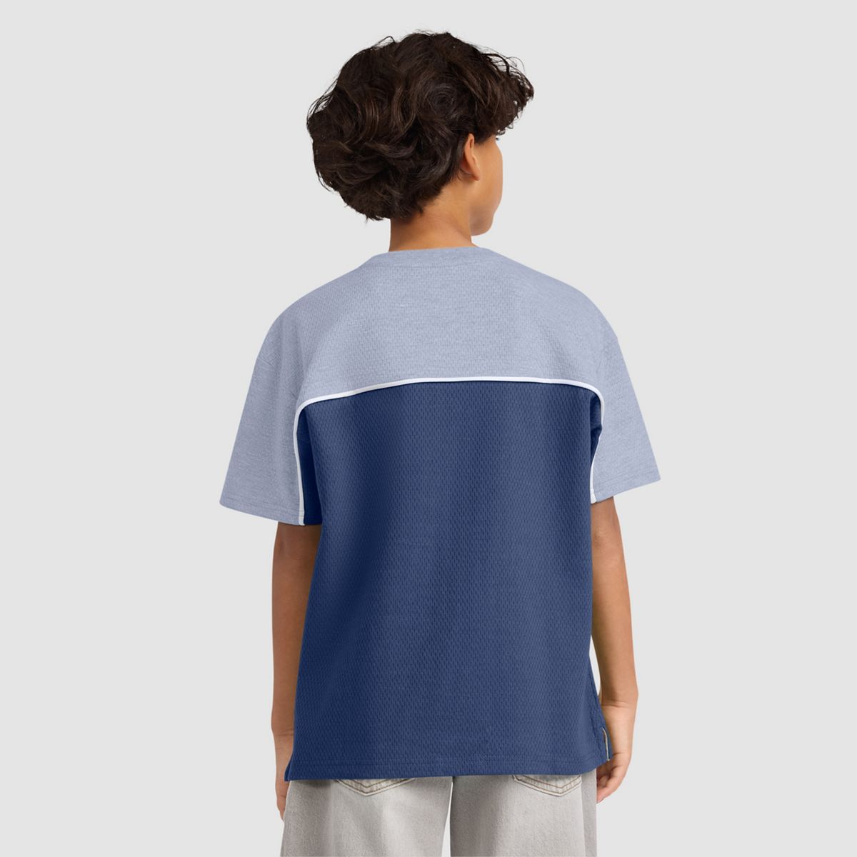 Short Sleeve Athletic Colorblock Graphic Tee Big Boys 8-20 — True Navy - Blue