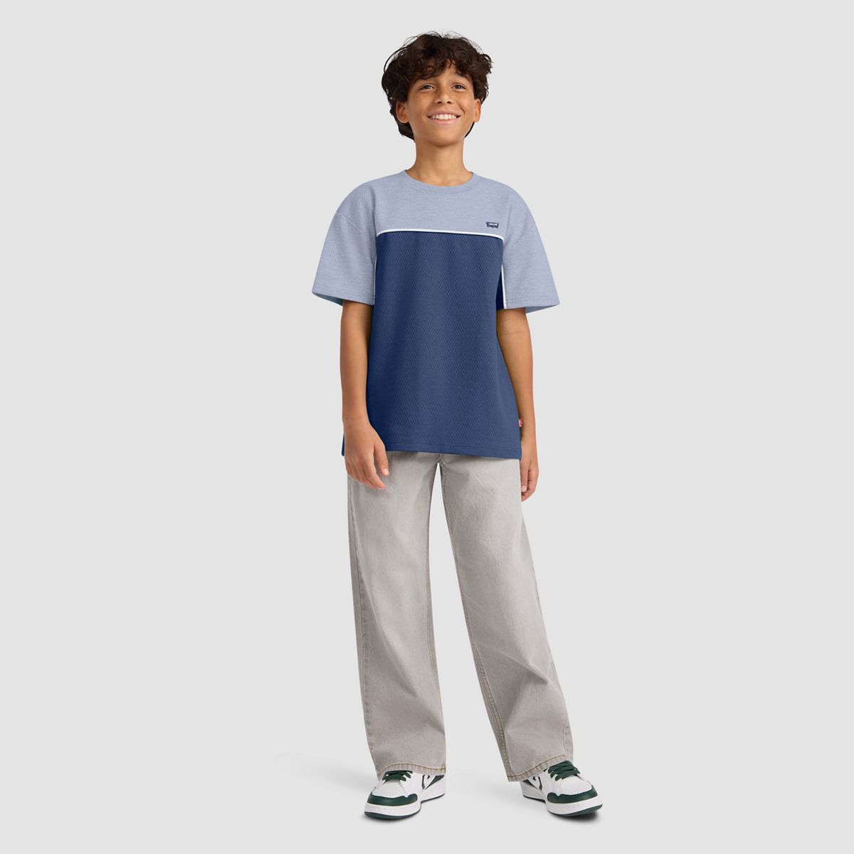 Short Sleeve Athletic Colorblock Graphic Tee Big Boys 8-20 — True Navy - Blue