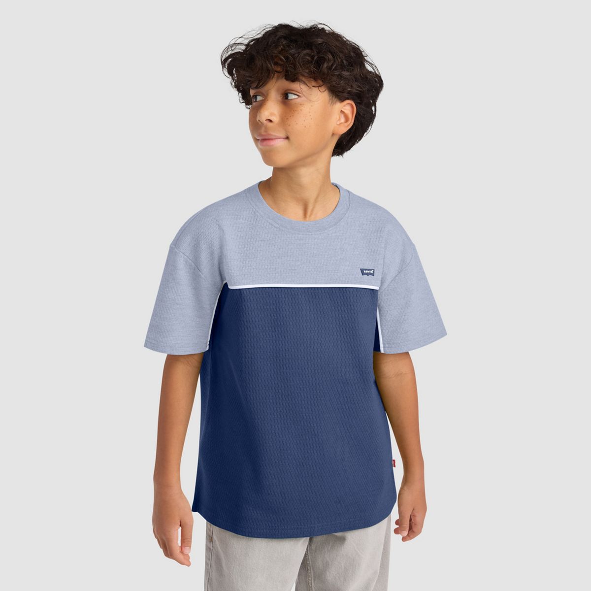 Short Sleeve Athletic Colorblock Graphic Tee Big Boys 8-20 — True Navy - Blue