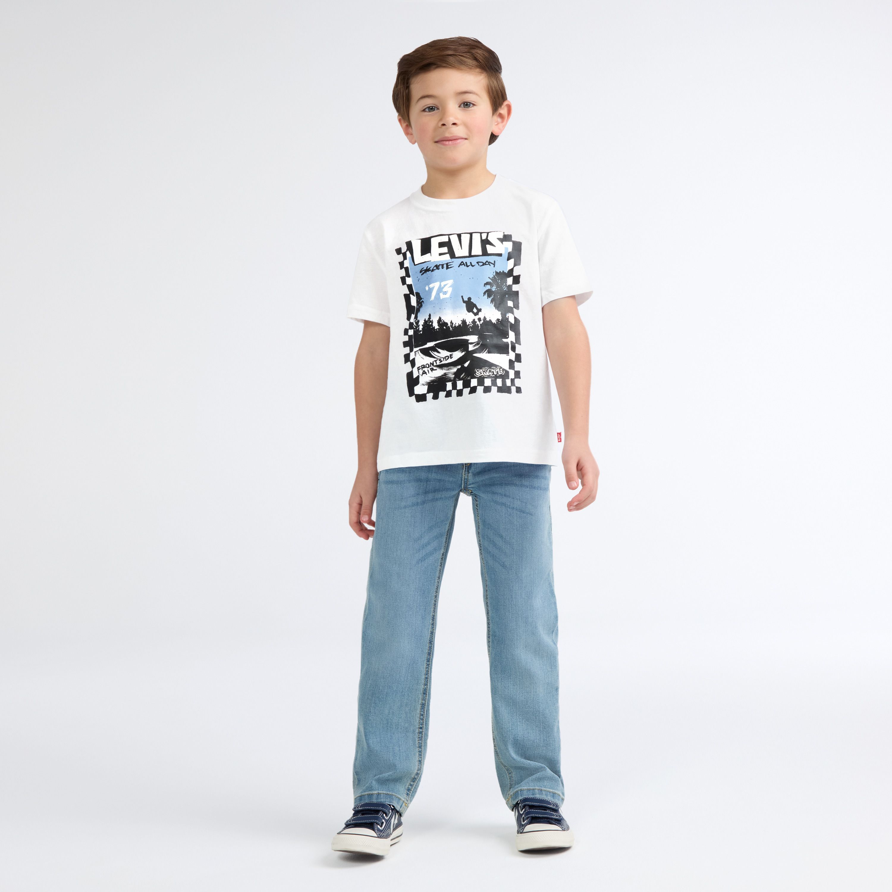 Short Sleeve Catching Air Graphic Tee Little Boys 4-7 3