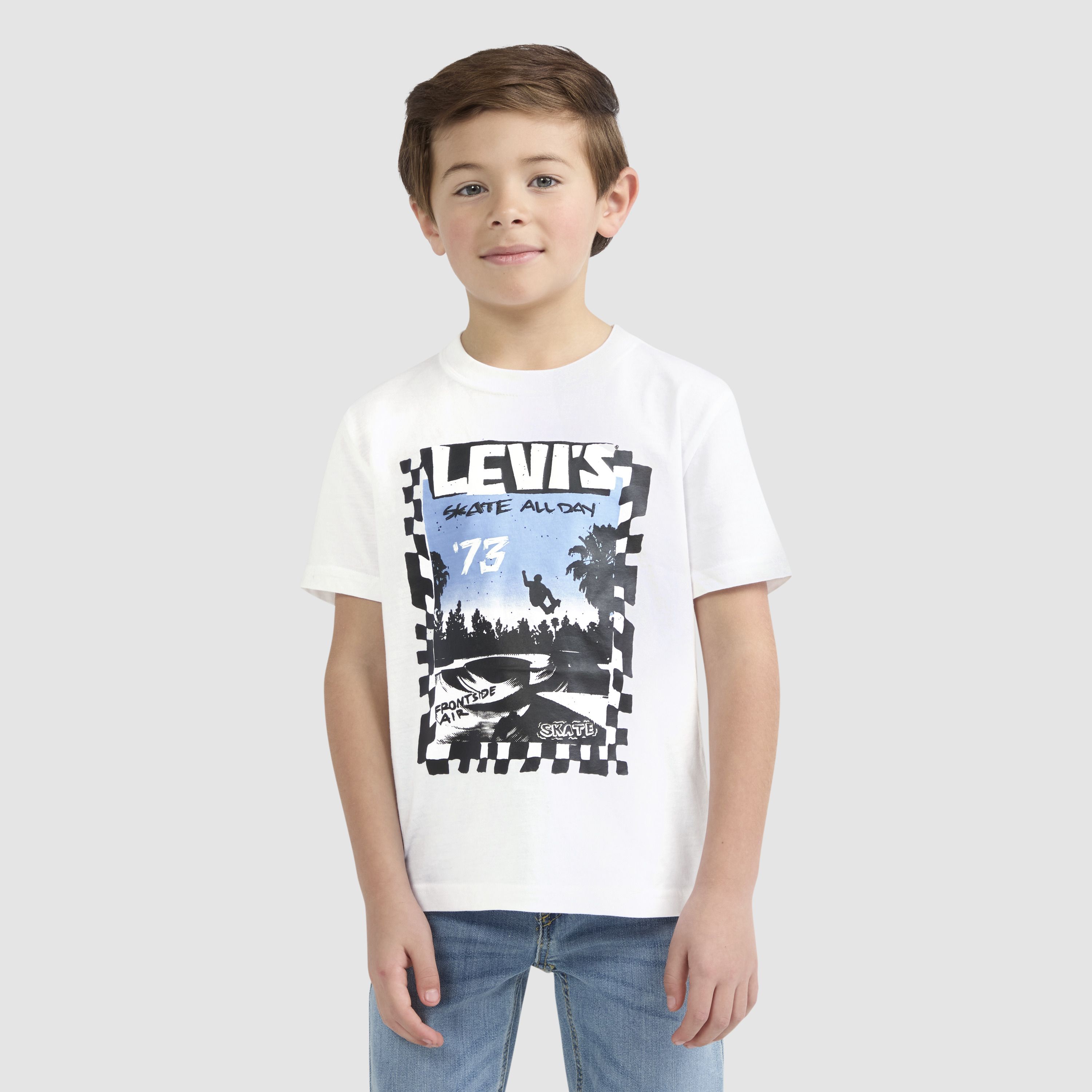 Short Sleeve Catching Air Graphic Tee Little Boys 4-7 1