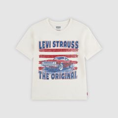 Short Sleeve American Muscle Graphic Tee Little Boys 4-7 — Levi's Egret - White 4
