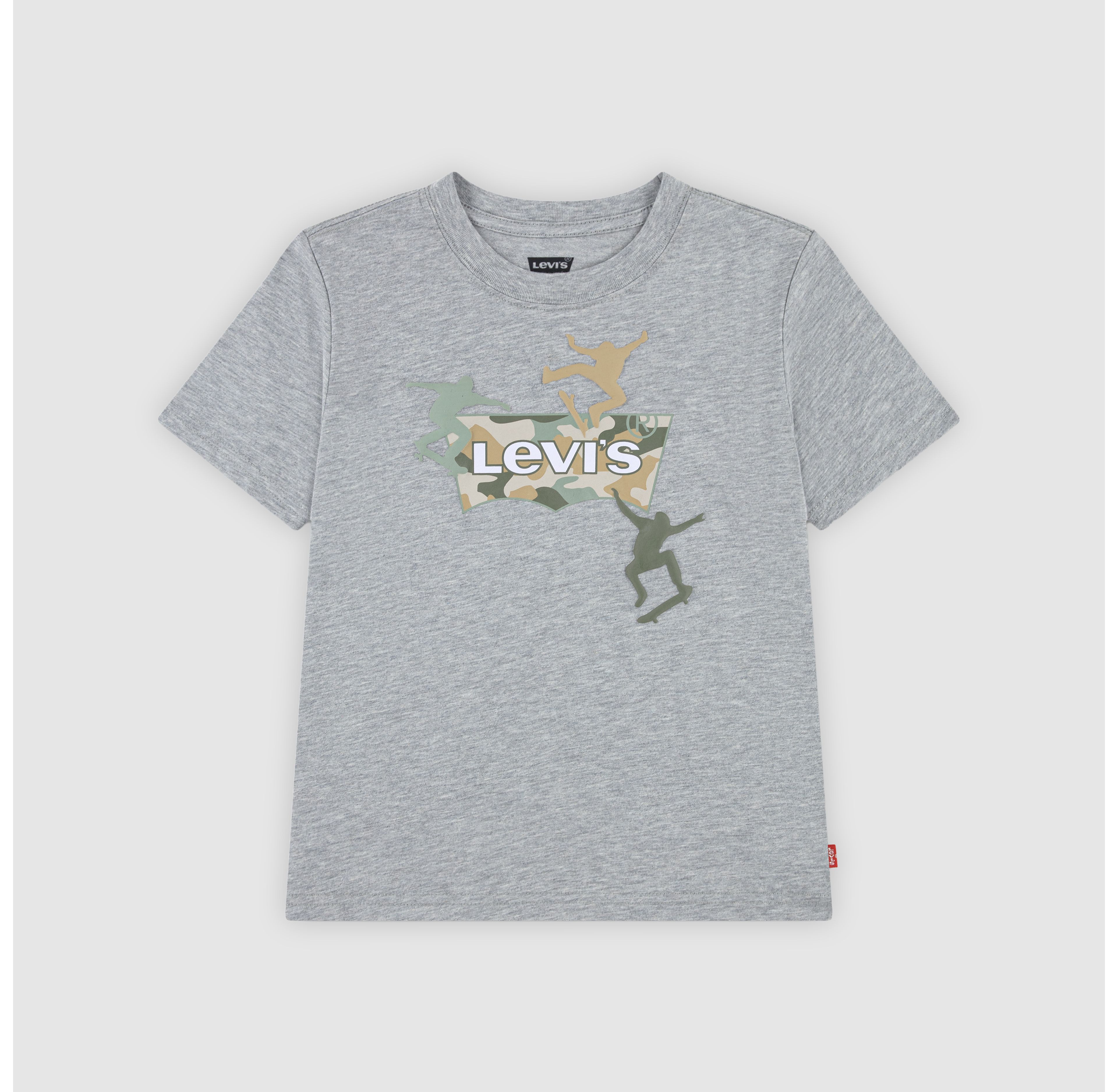 Short Sleeve Skate Camo Batwing Graphic Tee Little Boys 4-7