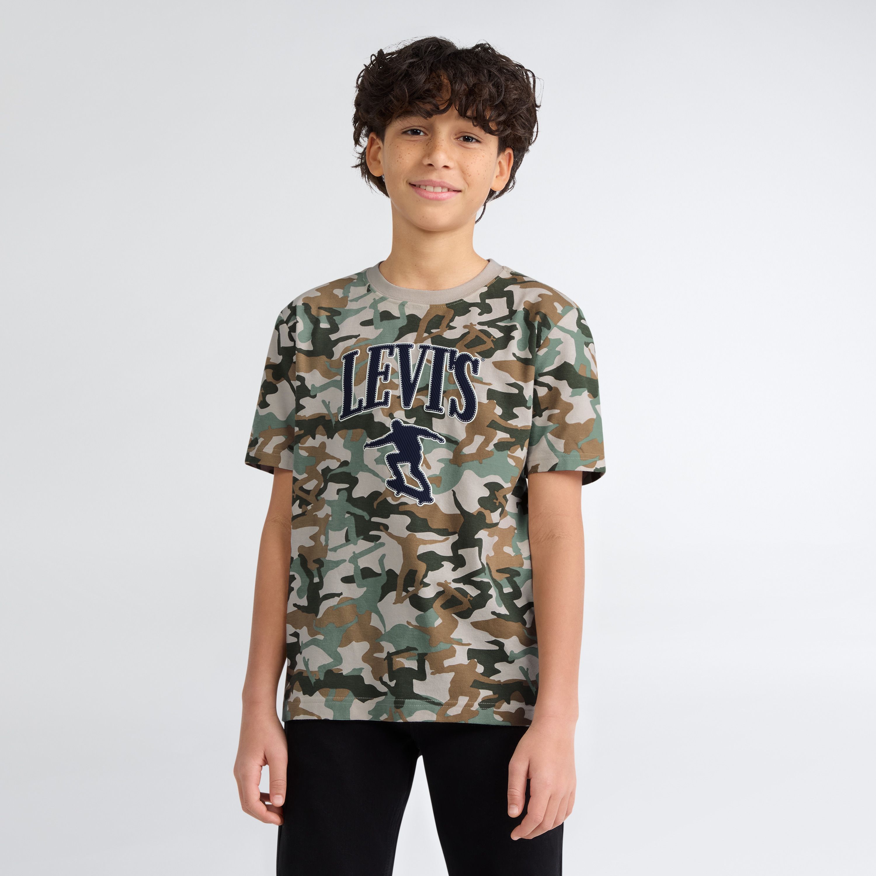 Big Boys Short Sleeve Skate Camo Graphic 2
