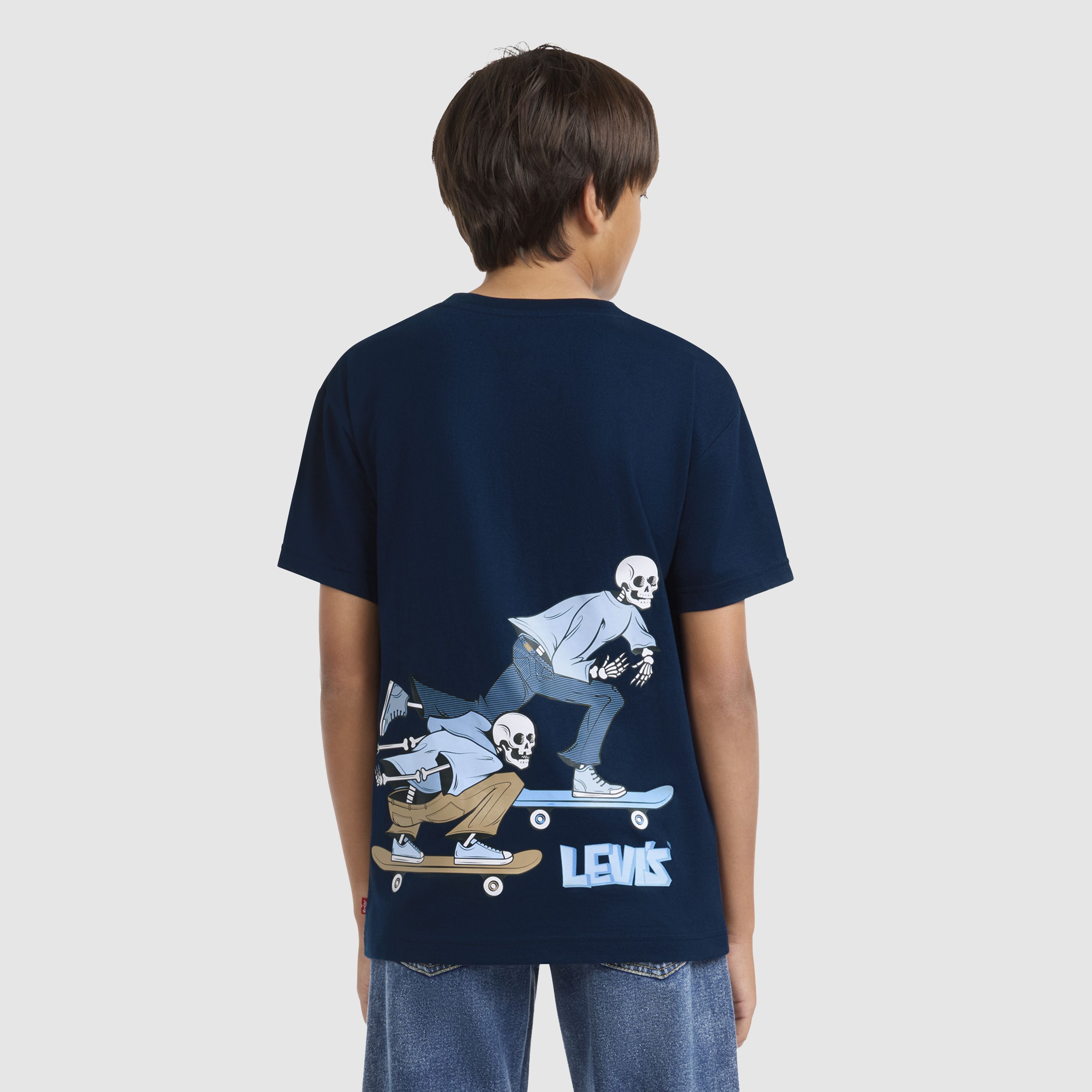 Short Sleeve Skeleton Graphic Big Boys 8-20 4
