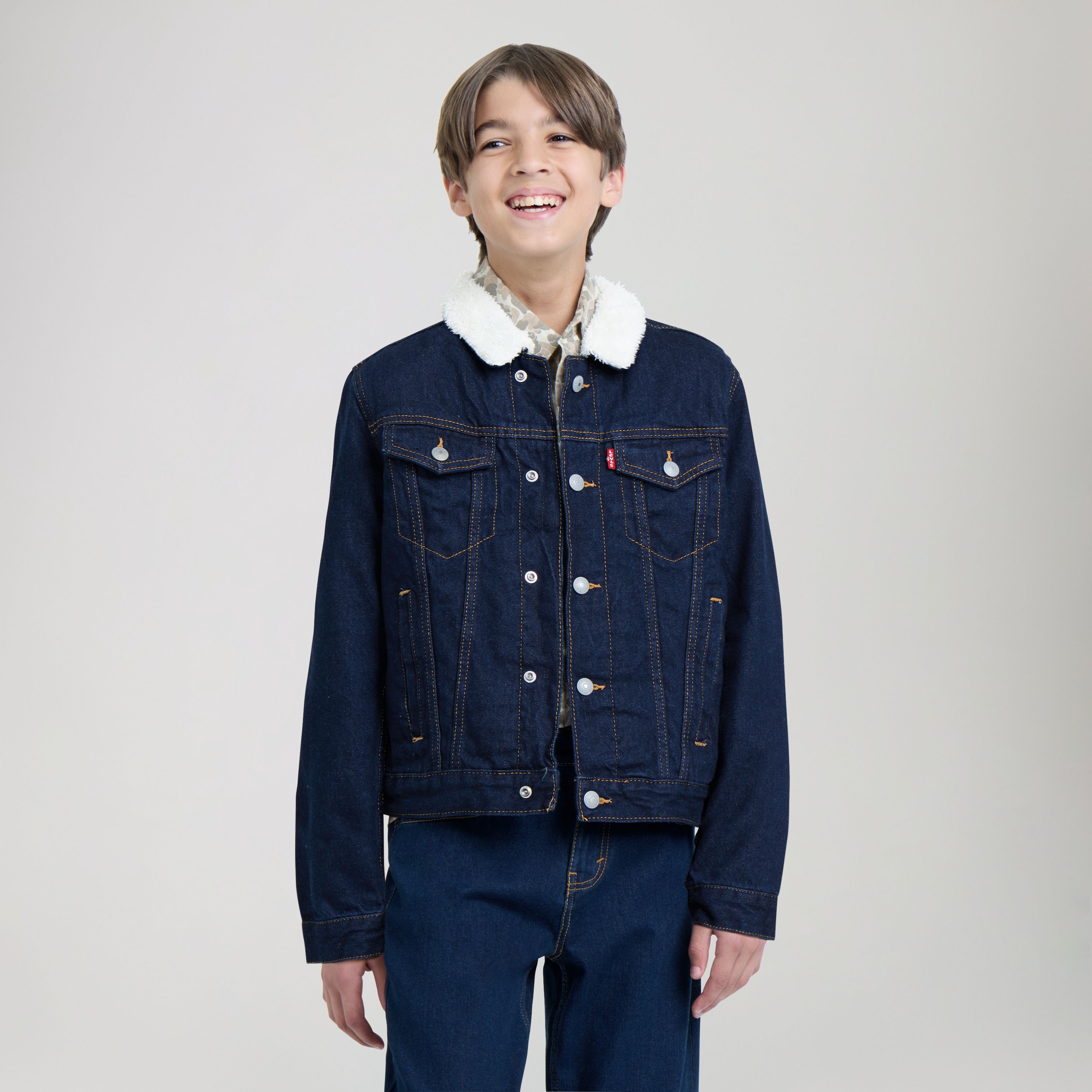 Sherpa Trucker Jacket Big Boys 8-20 4