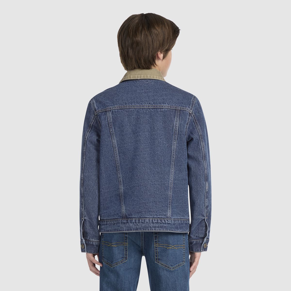 Quilted Trucker Jacket Big Boys 8-20 — Bandwagon - Blue