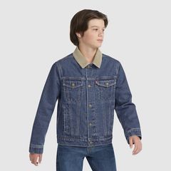 Quilted Trucker Jacket Big Boys 8-20 — Bandwagon - Blue 2