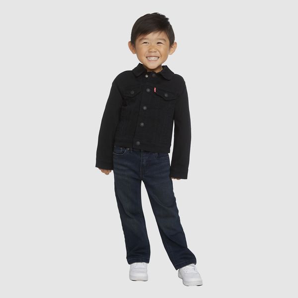 Trucker Jacket Toddler Boys 2T-4T — Black