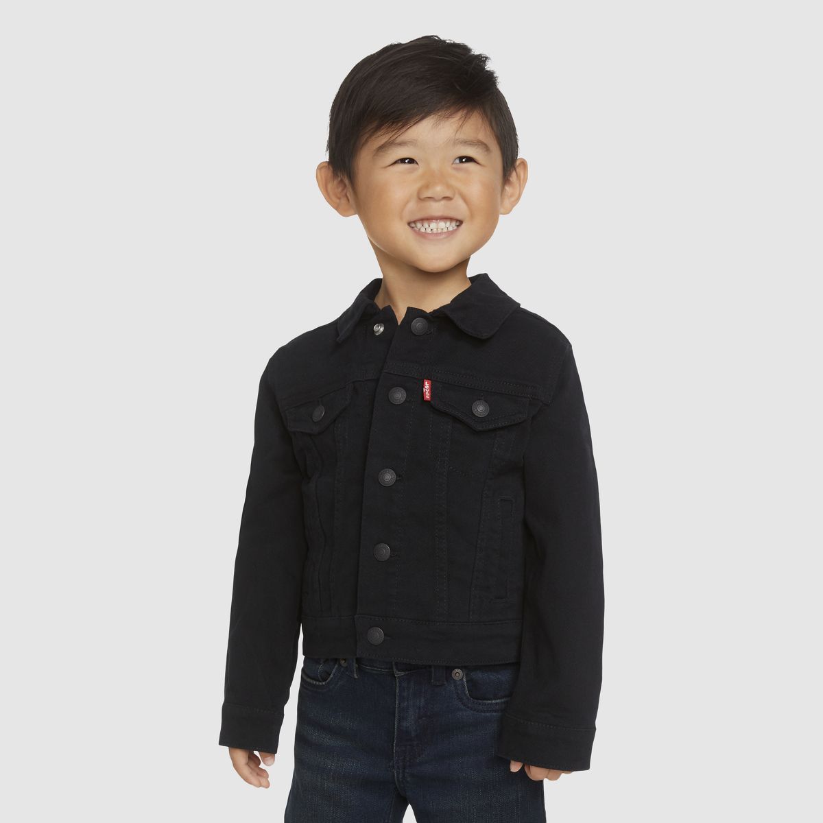 Trucker Jacket Toddler Boys 2T-4T — Black