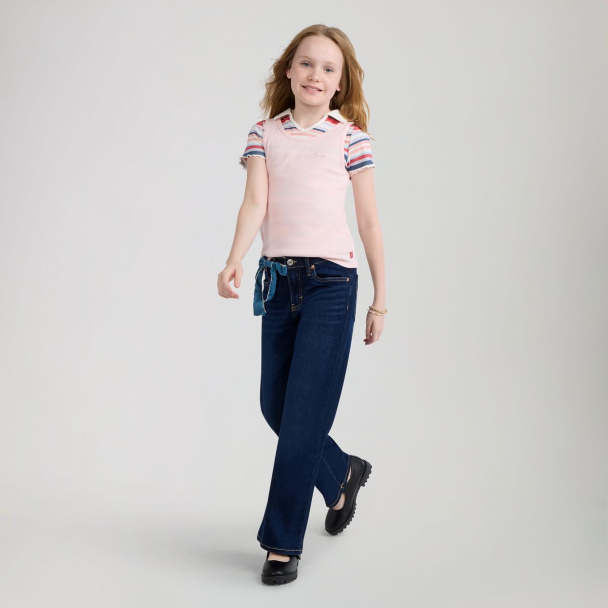 Wide Leg Jeans Big Girls 7-16 — Legacy - Dark Blue