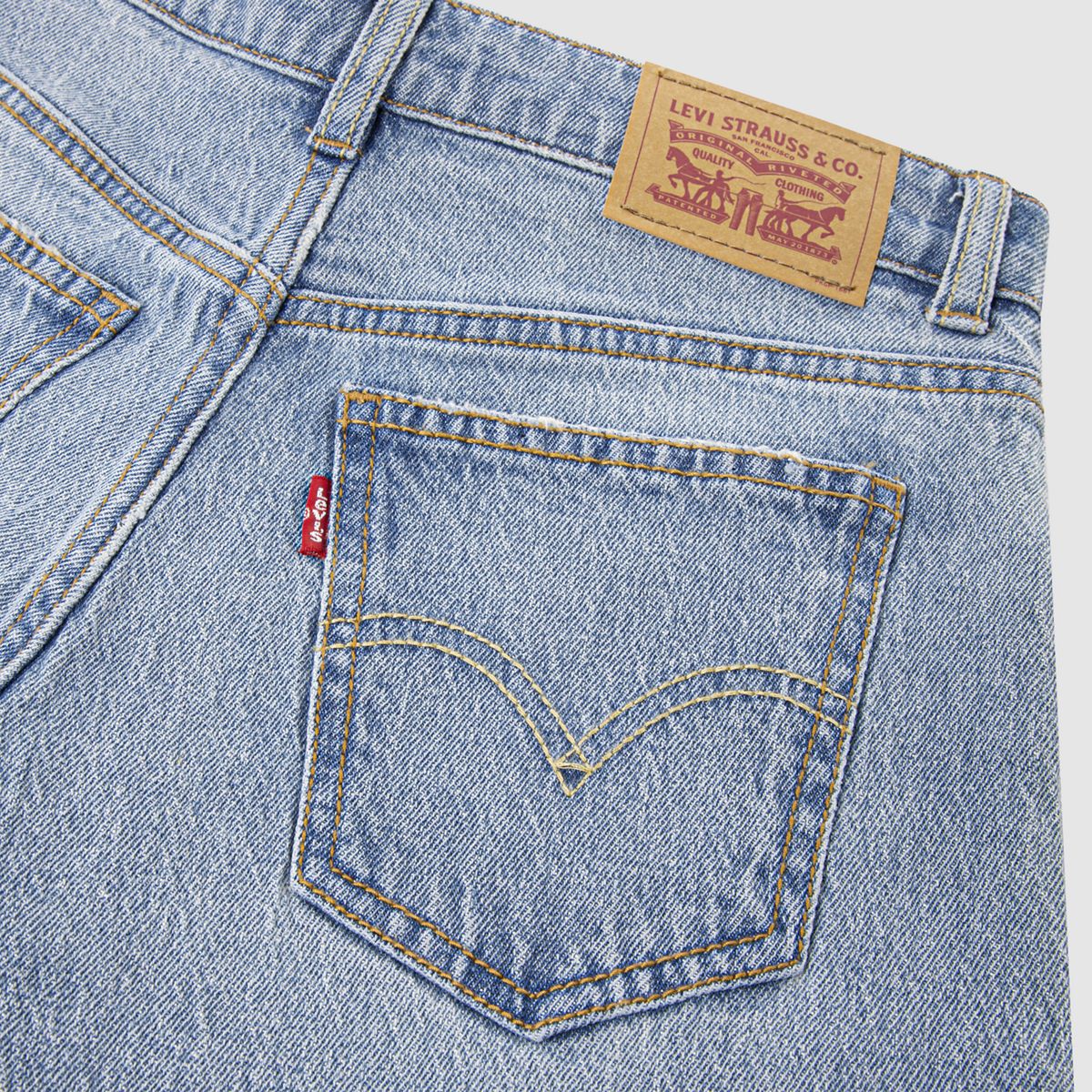 High Rise Baggy Jeans Big Girls 7-16 — Happy Camper - Blue